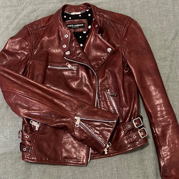 Lambskin Leather and silk lining Dolce and Gabbana Leather Jacket - Picture 1 of 7